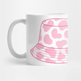 Pastel pink cow print bucket hat Mug